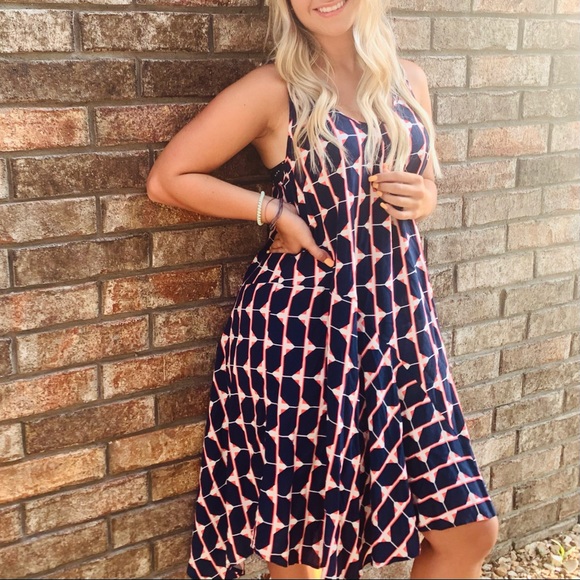 Stylus Asymmetrical Sleeveless Dress Navy Size M - Picture 6 of 7